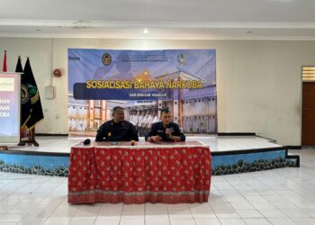 Rutan Kelas IIB Nganjuk Bersama BNNK Gelar Sosialisasi Bahaya Narkoba