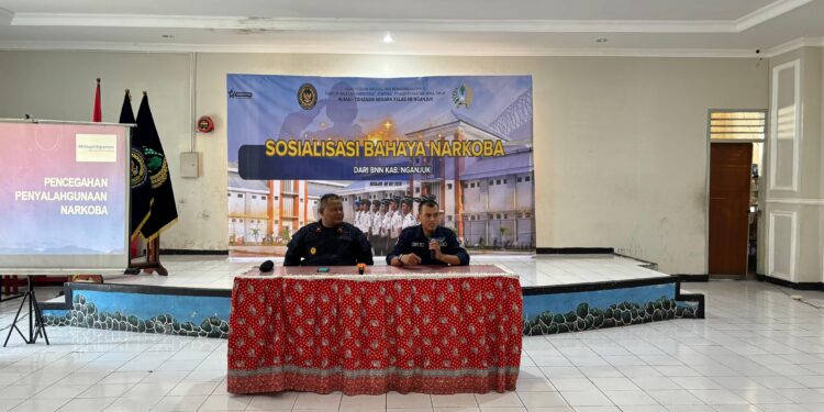 Rutan Kelas IIB Nganjuk Bersama BNNK Gelar Sosialisasi Bahaya Narkoba