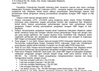 Kedok Koperasi dan Jerat “Kewajiban” Seragam Mahal di SMP Negeri Mojokerto